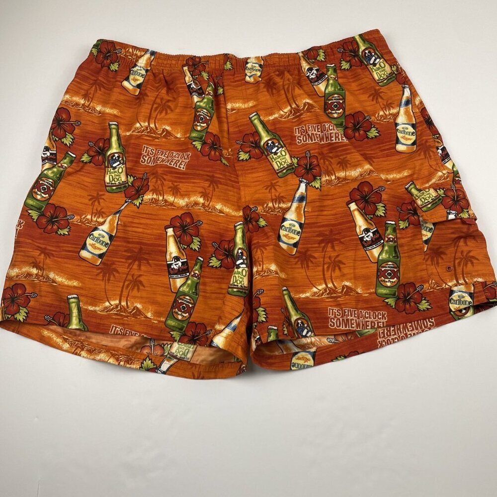 Big Dogs Swim Trunks Men’s 3XL  "It’s 5 O’Clock Somewhere" Pockets Hawaiian